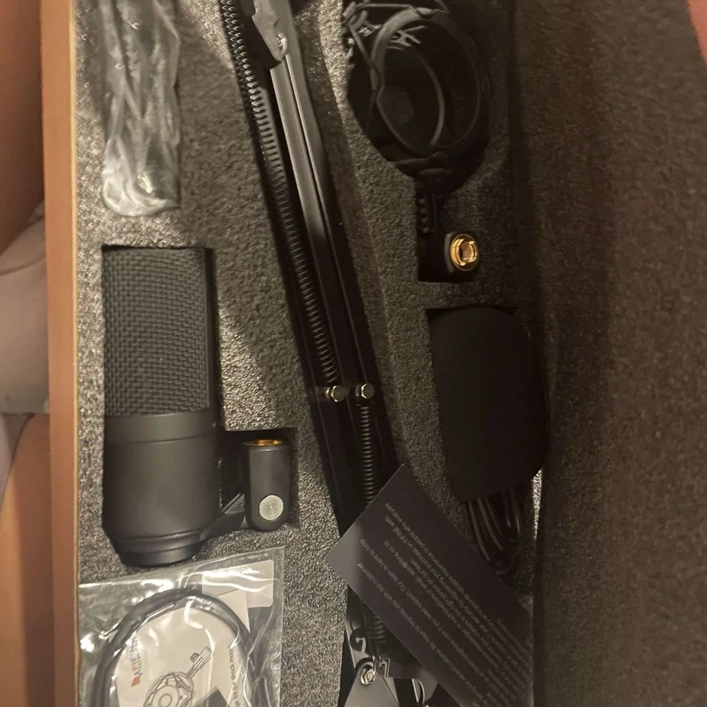 Black podcast Microphone